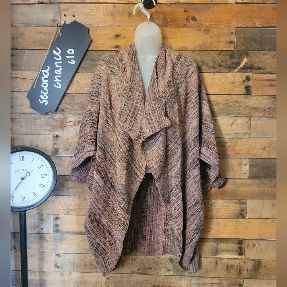 SALE-Poppy women's vintage knitted waterfall poncho size OS